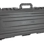 Plano AW2 42-inch Rifle/Shotgun Case, black front angled view with handle and multiple latches