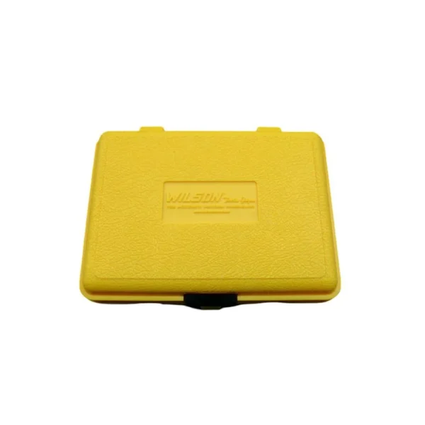Wilson Die Kit Storage Box, closed yellow hard case, front angled view