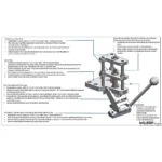 L.E. Wilson Single Stage Reloading Press, instruction sheet with labeled press diagram