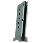 Diamondback DB9 Handgun Magazine, black angled front view with witness holes and base plate