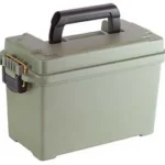 PLANO Ammo Box OD Green olive drab box with black carry handle and front latch