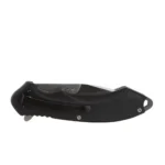 Rock Ridge Outdoors ABKT Elite Switch Folder Knife, closed black knife in side view