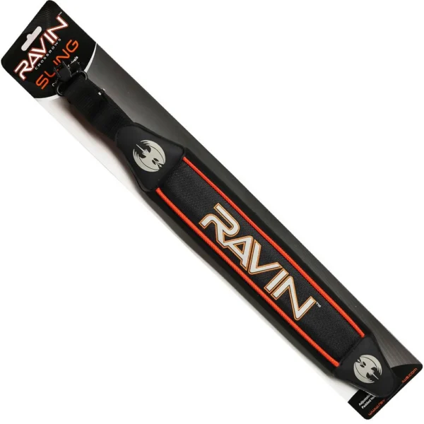 Ravin Crossbow Non-Slip Shoulder Sling, black sling in retail packaging
