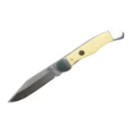 Rock Ridge Outdoors ABKT Roper LL Pecos Delrin Folding Knife, open with yellow handle