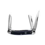 Rock Ridge Outdoors ABKT Cattleman Stockman Cowhand Series Knife, blue handle with three blades open