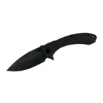 Rock Ridge Outdoors ABKT Elite Shadow Protector II knife, black side view with blade open