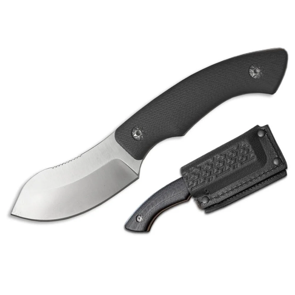 primary-43623 Rock Ridge Outdoors ABKT Elite Grunt Fixed Knife, silver blade and black handle with sheath