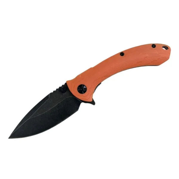 Rock Ridge Outdoors ABKT Elite Shadow Protector II, open black blade with orange handle