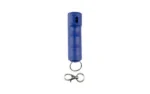 SABRE FLIP TOP/SNAP CLP NY CMP SPHBL, blue canister with metal snap clip, front view