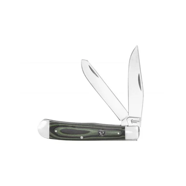 Rock Ridge Outdoors ABKT Cattleman Trapper Cowhand Knife, green handle with two open blades