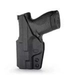 1791 Kydex IWB Holster, black right-hand holster holding a compact black pistol