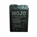 Mojo Mallard King 6V Li-Ion Battery, black rectangular battery with top terminals, front view