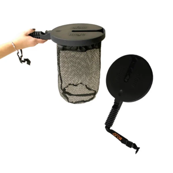 Mojo Hull Sacker Shell Bag, black mesh hanging bag with round lid and detachable black base