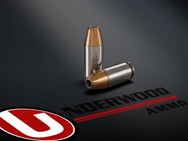 primary-43735 Underwood Hunting & Self Defense Handgun Ammunition, two cartridges on black branded surface