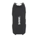 SABRE 1.5 UC Stun Gun W/Bat Indctr, black front view with exposed top contacts and white logo