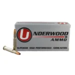 Underwood Ammo Controlled Chaos Rifle Ammunition, white box with two brass cartridges