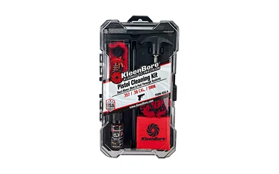 primary-4383 Kleen-Bore KLEEN BR DUAL-KLEEN KIT black and red cleaning kit case, front view