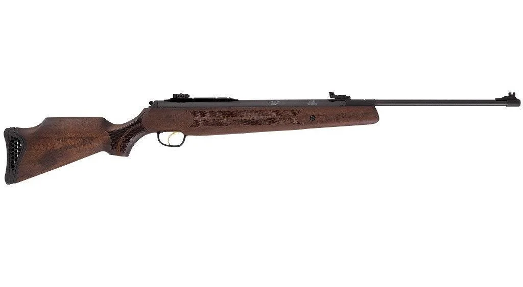 primary-43845 Hatsan Model 135 Vortex QE, right-side view with walnut stock, black barrel and sights