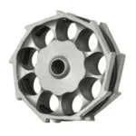 Hatsan Rotary Air Rifle Magazine, silver front view with nine circular chambers