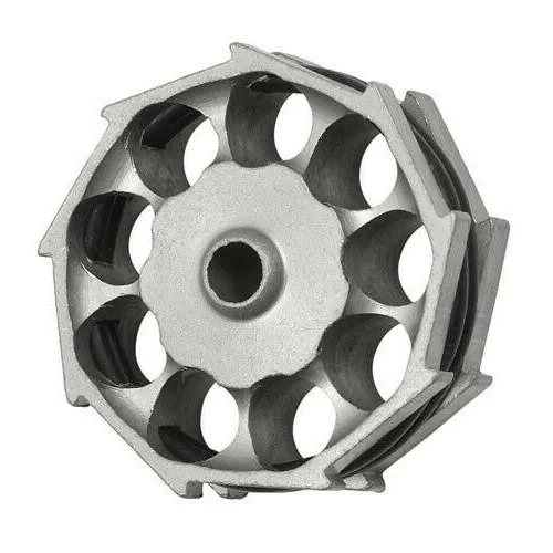Hatsan Rotary Air Rifle Magazine, silver front view with nine circular chambers