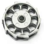 Hatsan Rotary Air Rifle Magazine, top view of silver rotary magazine with circular chambers