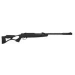 Hatsan AirTact ED Combo, black right-side view with skeletonized polymer stock and long barrel