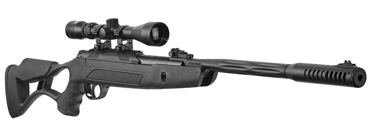 primary-43876 Hatsan USA / Escort Shotguns Hatsan AirTact ED Combo - .25 Adv Polymer Stock 4x32mm Scope QuietEnergy 750 fps