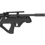 Hatsan FlashPup Syn black bullpup air rifle with synthetic thumbhole stock, right-side view