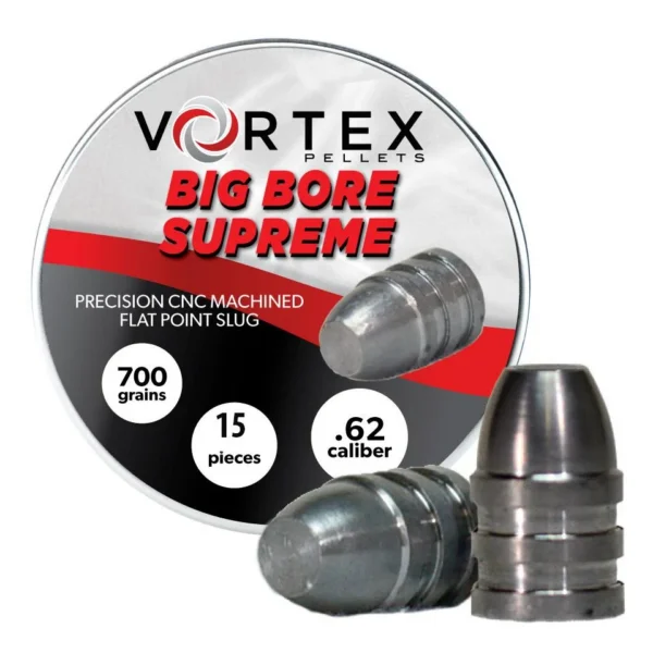 Hatsan USA / Escort Shotguns Vortex Big Bore Supreme pellets, tin and two silver pellets