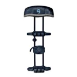 G5 Outdoors Head-Loc Air 4-Arrow Quiver, front view, black frame with upper and lower holders