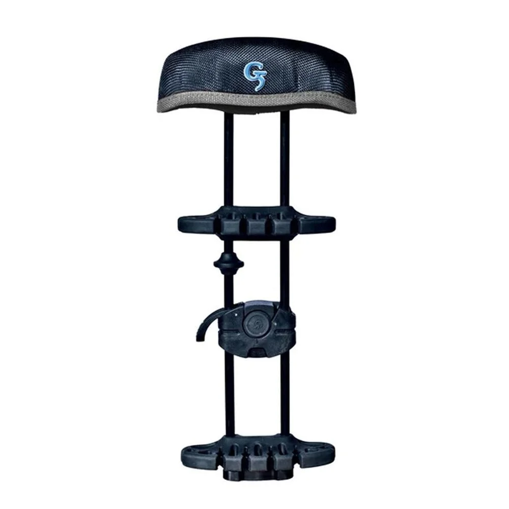 primary-43925 G5 Outdoors Head-Loc Air 4-Arrow Quiver, front view, black frame with upper and lower holders