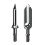 G5 Outdoors T2 2-Ballistic Match Point Broadhead, two black points in front and rear views