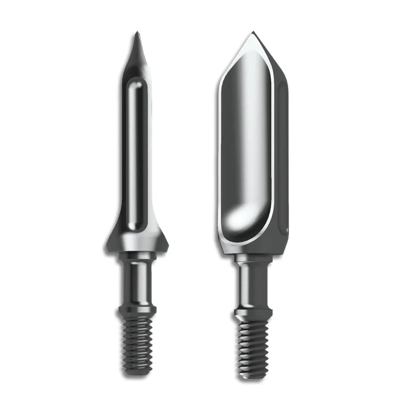 primary-43931 G5 Outdoors T2 2-Ballistic Match Point Broadhead, two black points in front and rear views