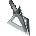G5 Outdoors Montec M3 Broadhead, silver fixed three-blade design in angled view