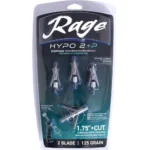Feradyne Outdoors Rage Hypo 2 +P Broadheads 125 gr 1.75" 4/ct