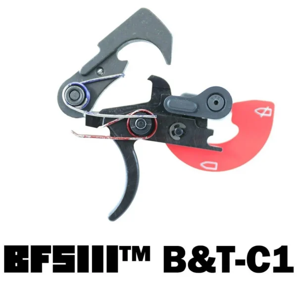 Franklin Armory BFSIII B&T-C1 black curved trigger assembly with red selector plate