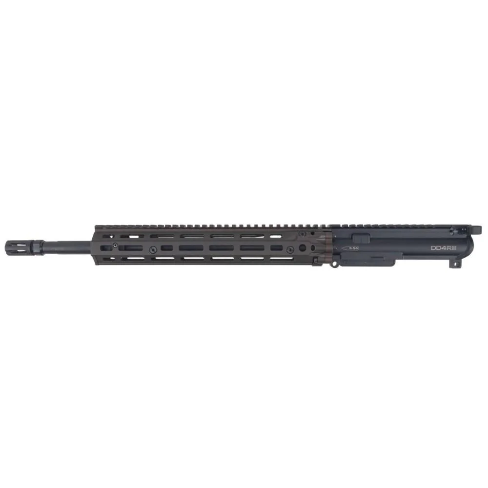 primary-43986 Daniel Defense DD4 RIII Complete Upper Receiver dark right-side view with long ventilated handguard