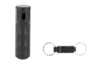 SABRE SPRAY KEY RING/WHISTLE .54 BLK black spray canister with separate key ring whistle