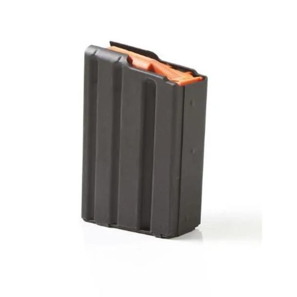 primary-43993 ASC AR-15/M4/M16 Rifle Magazine, dark gray front view with orange follower