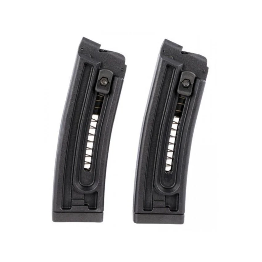 primary-43995 American Tactical ATI GSG GSG-16 Magazine, two black magazines in front view
