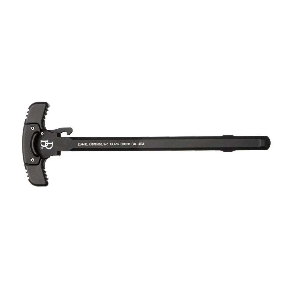 primary-43997 Daniel Defense Grip-N-Rip AR-10 Charging Handle in black, top view with ambidextrous latches