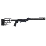 Daniel Defense Pro Chassis System R700 Black in right-side view with skeletonized stock and handguard