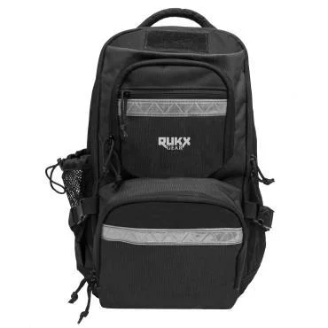 American Tactical Inc-ATI ATI Survivor Backpack, black backpack with front pockets and handle
