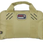 G-Outdoors Inc. G-Outdoors Double Pistol Case with Magazine Storage & Dump Cup-Tan