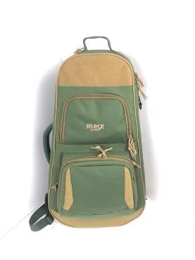 American Tactical ATI RUKX Gear Discrete AR Pistol Bag, green and tan front view with pockets