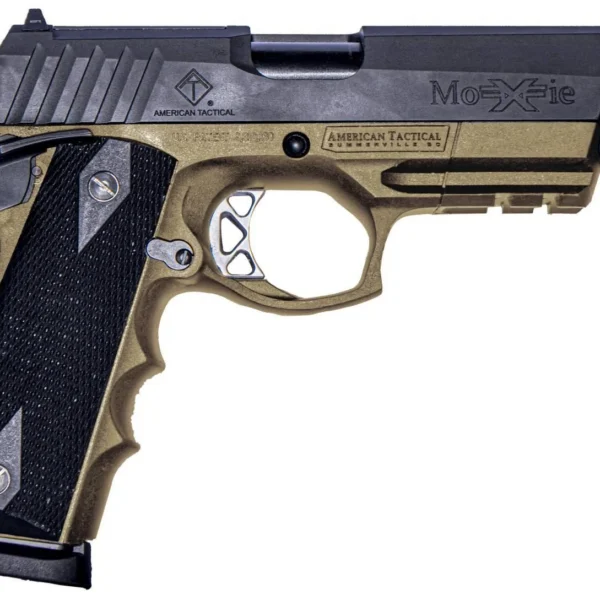 American Tactical Inc-ATI ATI FXH-45 Moxie Handgun .45 ACP 8rd Magazine 5" Barrel Black Slide FDE Frame and Black Grips