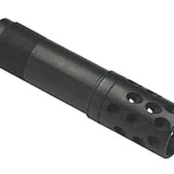Kick's Gobblin Thunder Turkey Choke Tube, black angled view with vent holes and textured end