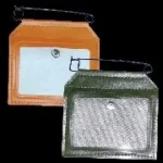 Gsm HME Small Hunting License Holder, front view of orange and green holders with clear windows