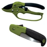 GSM HME Hunter's Combo Pack, green pruning shears and folding saw with black grips