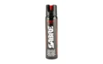 SABRE Spray Locking Top Magnum 4.3, black canister with red locking top, front view
